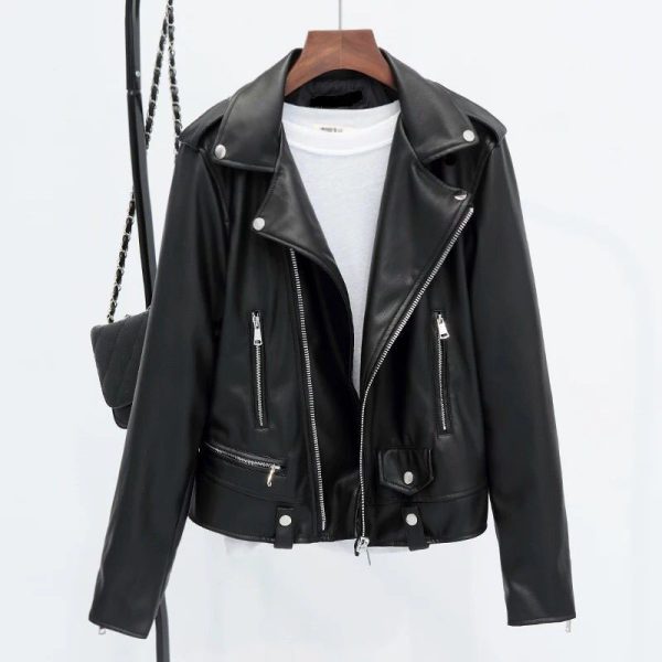 Baseball All Match Leather Jacket - Image 3