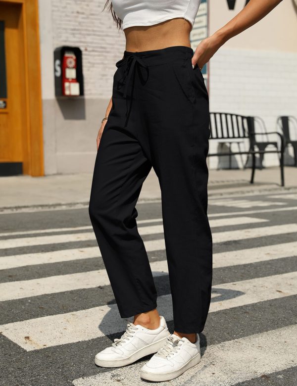 Women's New Casual Cotton And Linen Trousers - Image 5