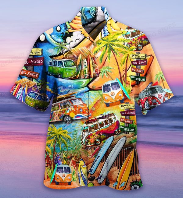 Fashion Bus Pattern Summer Men's Casual Shirt - Image 9