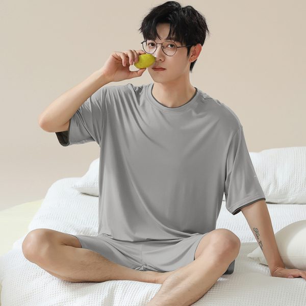 Short Sleeve Cool Wearable Ice Silk Homewear - Image 9