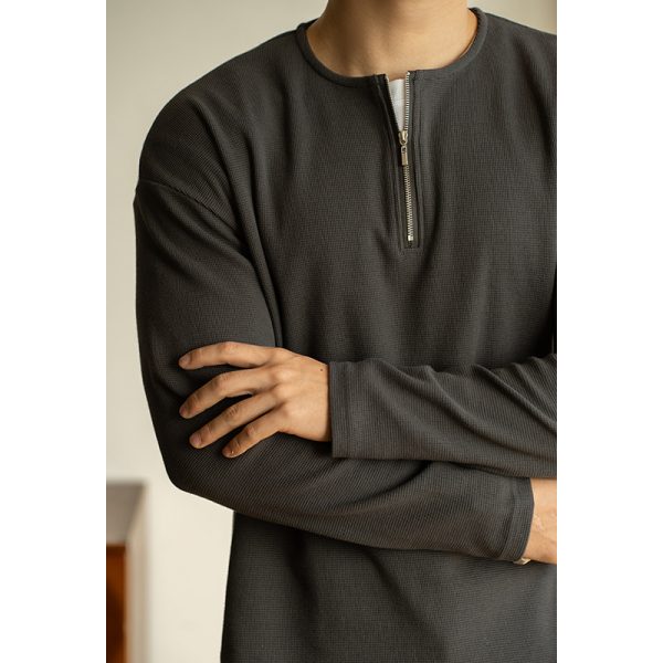 Spring Lapel T-shirt Solid Color Commute Loose Bottoming Shirt - Image 3