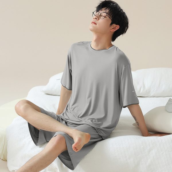 Short Sleeve Cool Wearable Ice Silk Homewear - Image 2
