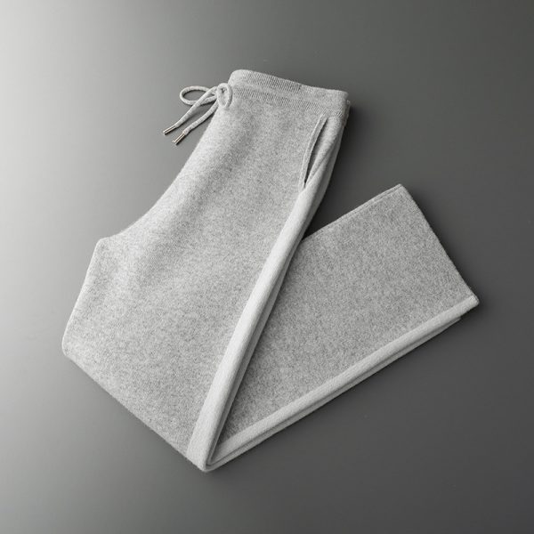 Men's Outerwear Thick Warm Leisure Knitted Wide-leg Pants - Image 7