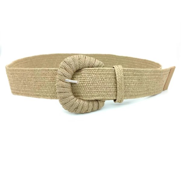 Women's Woven Buckle Pp Grass Woven Decorative Belt Simple All-match Dress Belt - Image 8