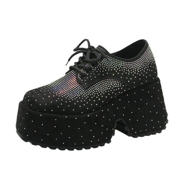 Women's Fashion Starry Rhinestone Platform Low-top Shoes - Image 4