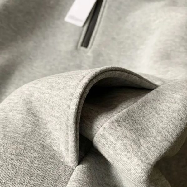Men's Thick Loose Half Zipped Stand Collar Top - Image 4