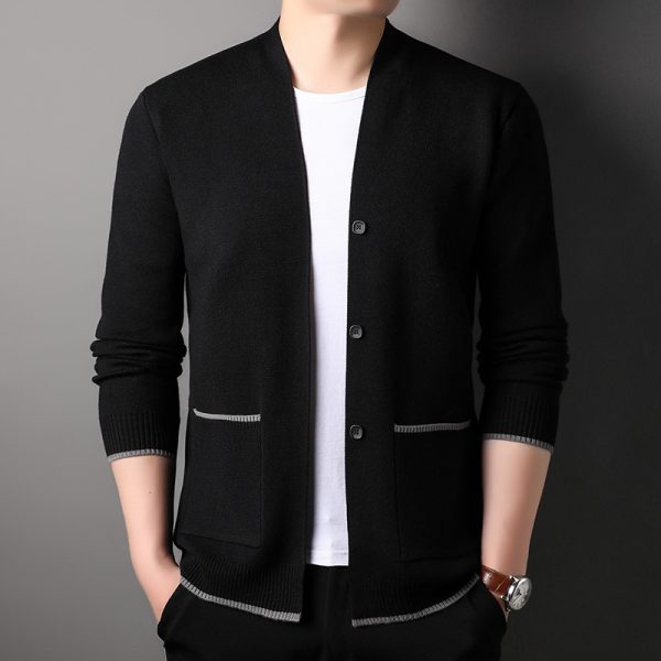 Simple Youth Fastener Decoration Sweater Coat - Image 2