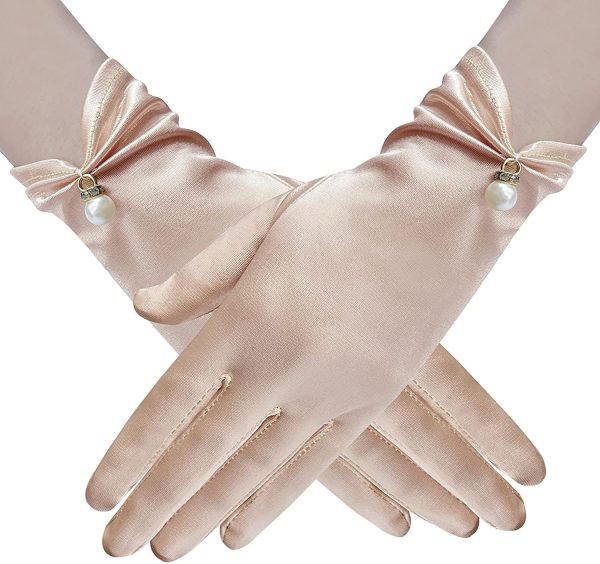 Women's Stylish Personalized Satin Short Gloves - Image 7