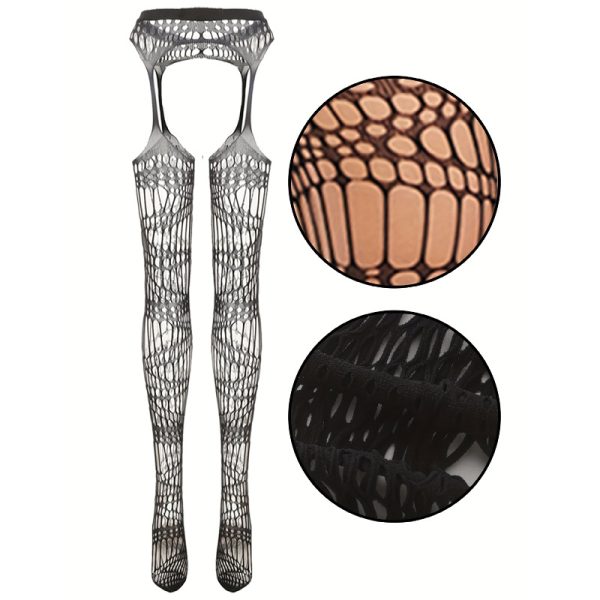 Women's European And American Hollow Bottoming Pantyhose - Image 4