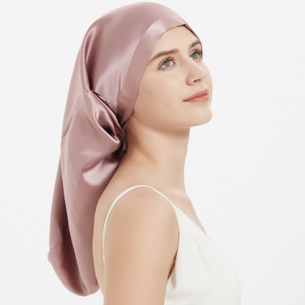 Women's Simple Silk Long Lace-up Nightcap - Image 2