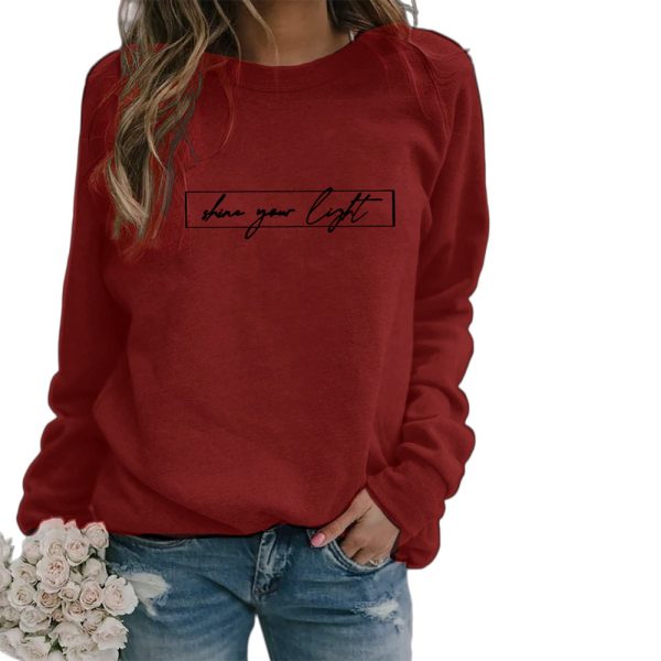 Women's Printed Casual Loose Sweatshirt Shirt - Image 8