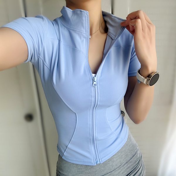 Female Skinny Slimming Quick-drying Breathable Short Sleeves - Image 2