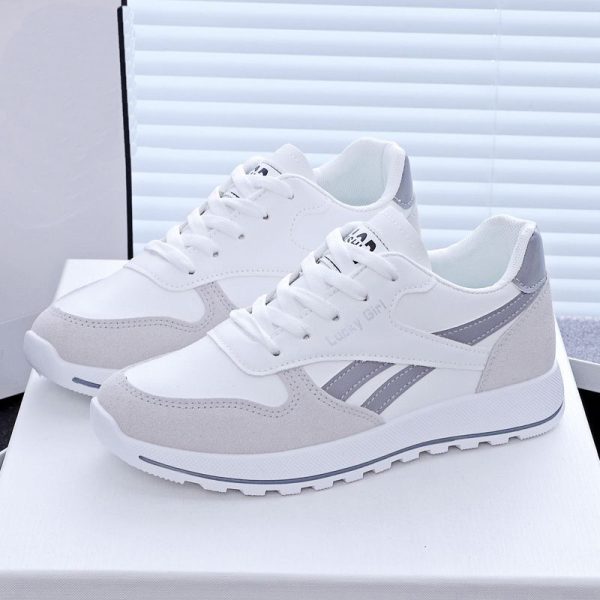 Student Running Sports White Daddy Shoes Women - Image 3