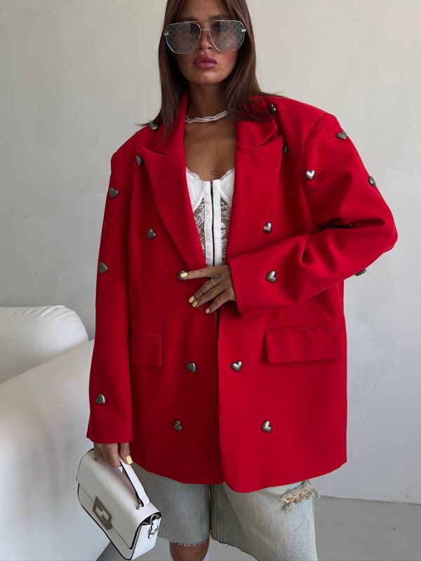 Fashion Love Decorative Suit Jacket For Women - Image 6