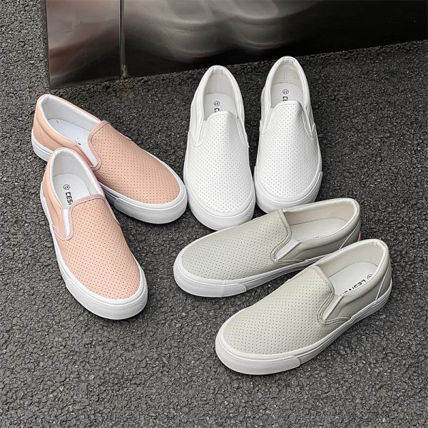 Men's And Women's Korean-style Couple Sports Breathable One Pedal Sneakers - Image 2