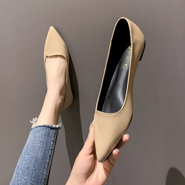 Fashion Personality Shallow Mouth Women's Flat Heel Shoes - Image 3