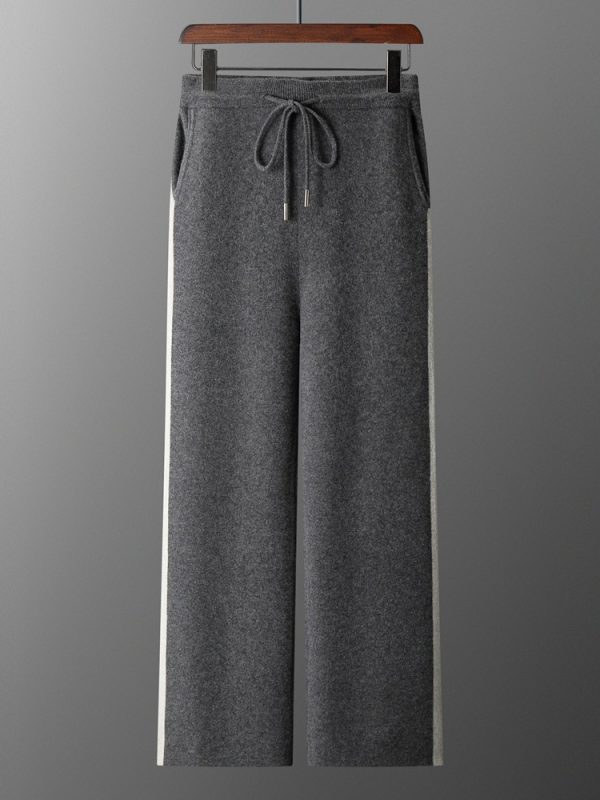 Men's Outerwear Thick Warm Leisure Knitted Wide-leg Pants - Image 2