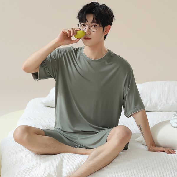 Short Sleeve Cool Wearable Ice Silk Homewear - Image 7