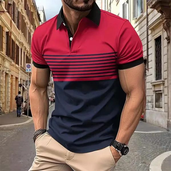 Plain Printing Series Men's Casual Short Sleeve - Image 4