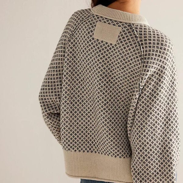 Autumn And Winter New Jacquard Round Neck Sweater - Image 2