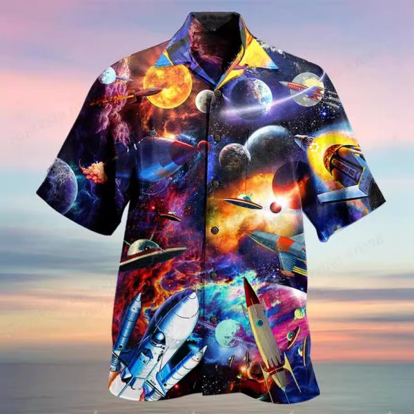 Fashion Bus Pattern Summer Men's Casual Shirt - Image 2