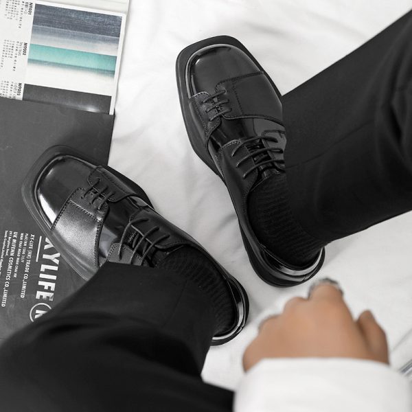 Men's Korean-style Retro Easy Matching British Style Leather Shoes - Image 5