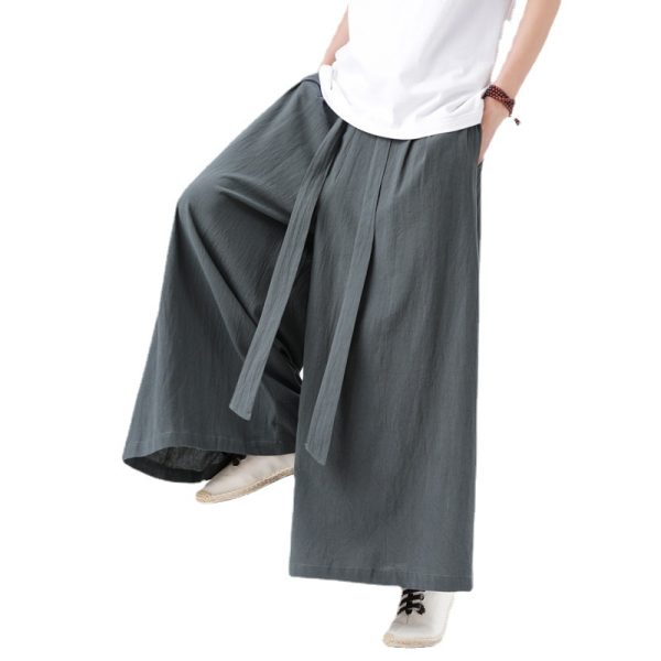 Cotton And Linen Plus Size Loose Trousers Men's Chinese Style - Image 5