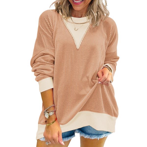 Round Neck Long Sleeve Pullover Women's Sweater - Image 8