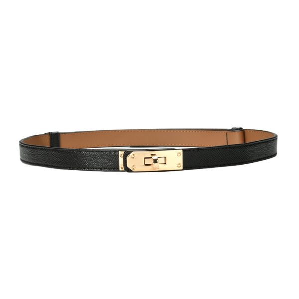 Retro Waist Decorations Women's Leather Thin Belt - Image 4
