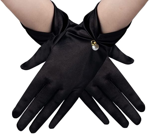 Women's Stylish Personalized Satin Short Gloves - Image 5