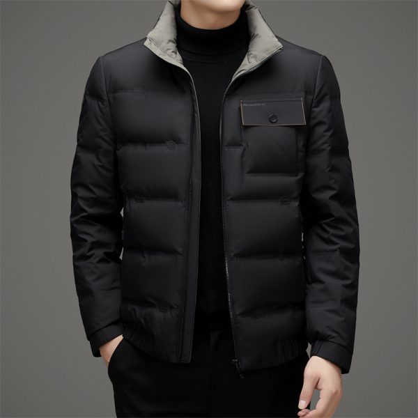 Men's Winter Stand Collar Short Thickened Warm Outdoor Down Jacket - Image 6