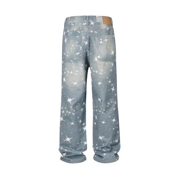 Women's Loose Printed XINGX Stacked Jeans - Image 2