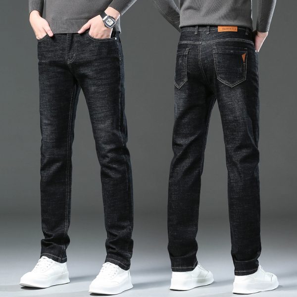 Men's Casual Loose Straight High Stretch Jeans - Image 9