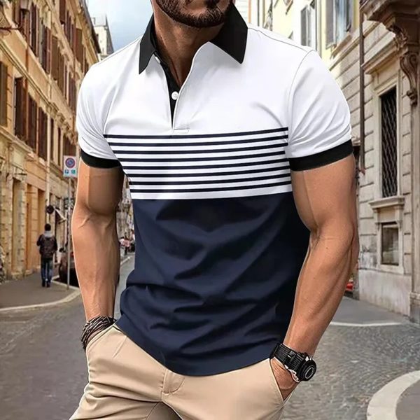 Plain Printing Series Men's Casual Short Sleeve - Image 2