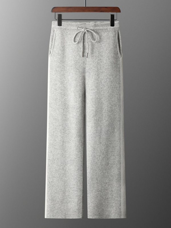 Men's Outerwear Thick Warm Leisure Knitted Wide-leg Pants - Image 6