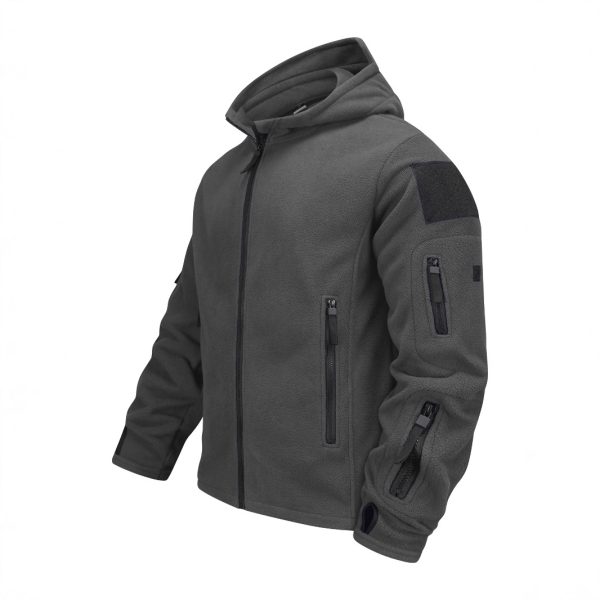 Men's Outdoor Keep Warm Fleece Cold-proof Shell Jacket - Image 4