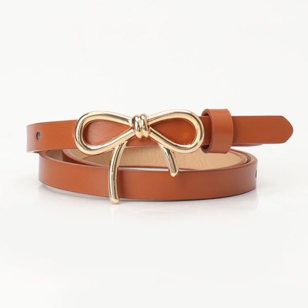 New Sweet Girl Bow Women's Light Luxury Flawless Finish Belt - Image 6