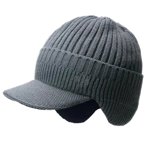 Warm Ear Protection Hat Men's Thickened Woolen Cap - Image 6