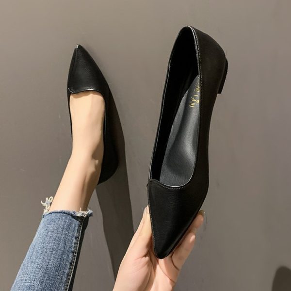 Fashion Personality Shallow Mouth Women's Flat Heel Shoes - Image 4