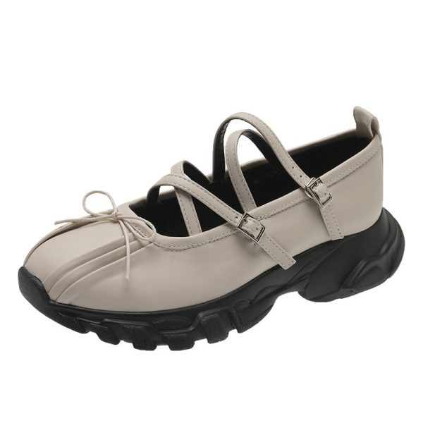 Women's Summer Retro Casual French Bowknot Shoes - Image 4