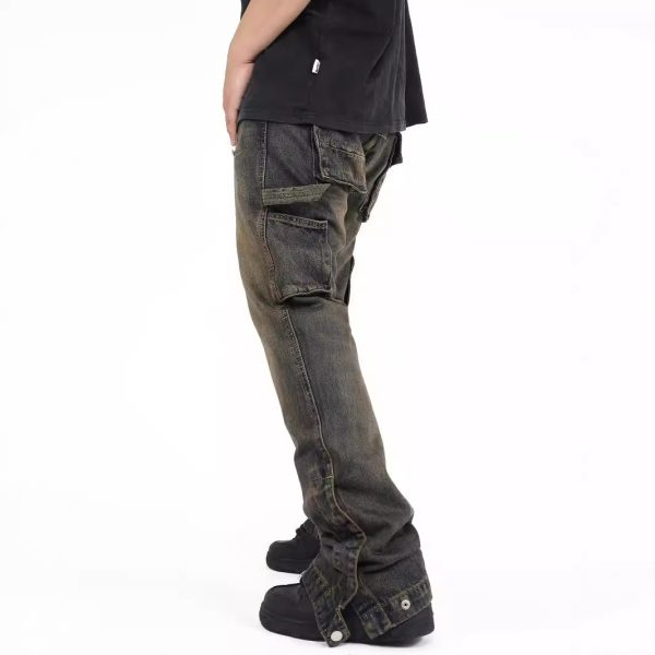 Street Scrape Straight High Street Casual Jeans Men - Image 5