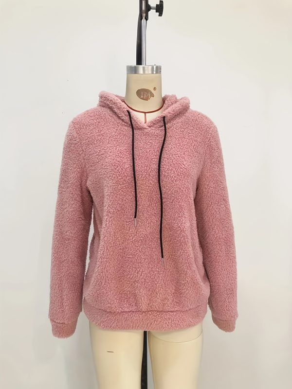 Fashion Tops Women's Double-sided Velvet Solid Color Hooded Pullover Sweater - Image 7