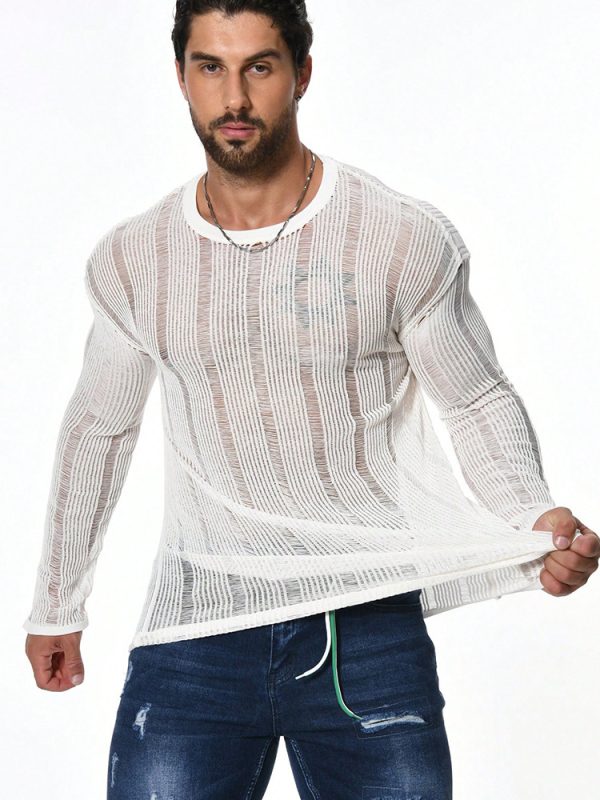 Long Sleeve Loose All-matching Sweater Men's - Image 5
