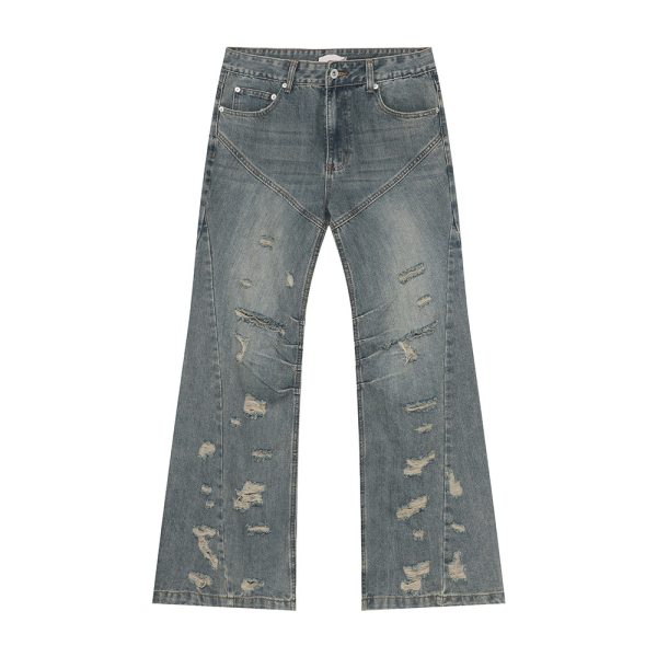 Street Style Broken Hole Design Retro Skinny Jeans - Image 7