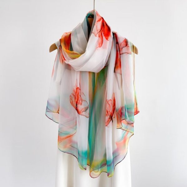 Women's Fashionable All-match Long Printed Anti-DDoS Scarf - Image 10
