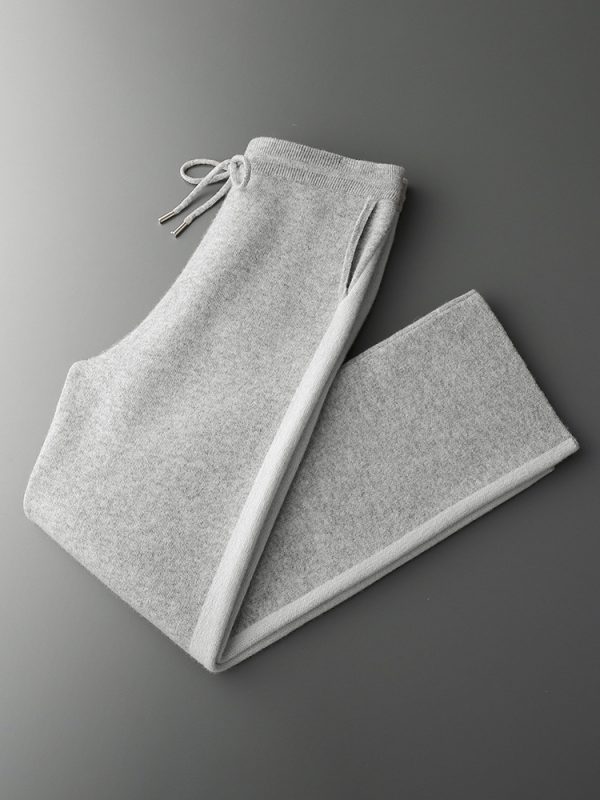 Men's Outerwear Thick Warm Leisure Knitted Wide-leg Pants - Image 3