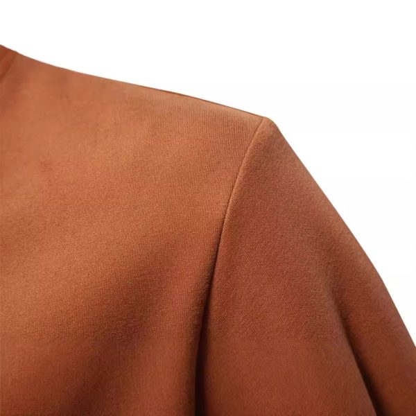 Polo Collar Contrast Color Casual All-matching Hoodie - Image 4