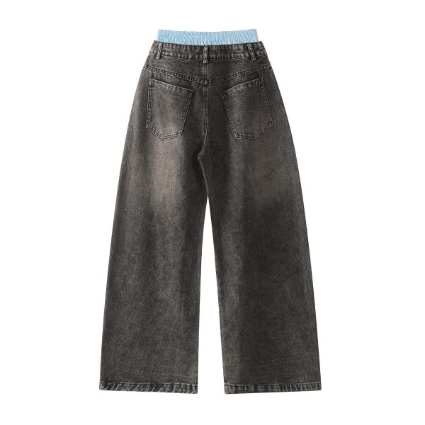 Washed Old Cotton Straight New 2024 Autumn Street Men's Jeans - Image 2