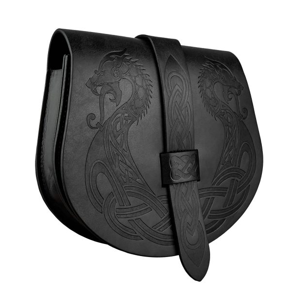 Retro Medieval Boat Pattern Saddle Bag - Image 3