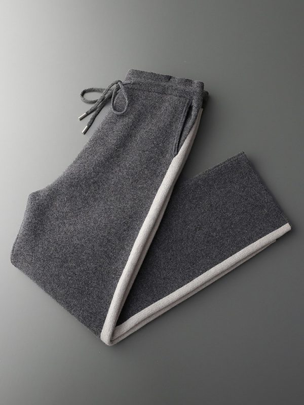 Men's Outerwear Thick Warm Leisure Knitted Wide-leg Pants - Image 4